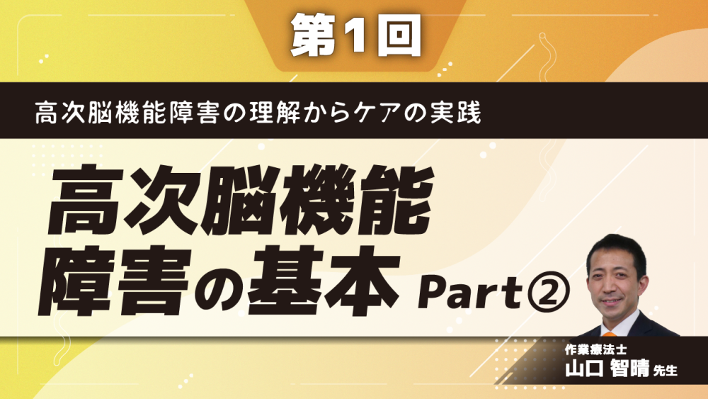高次脳機能障害の理解からケアの実践 【第1回】高次脳機能障害の基本 Part②各認知機能と生活行為